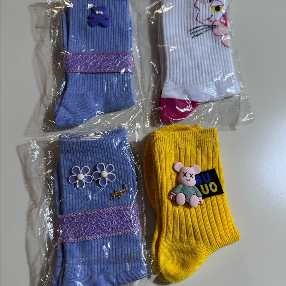 Purple and White Socks Set - Picture 2 of 3